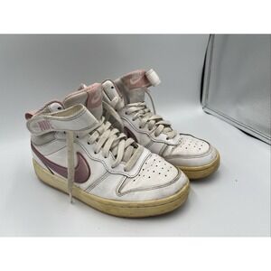 Nike Court‎ Borough Mid White Pink Glaze Shoes CD7782-105 4.5Y